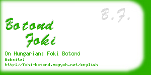 botond foki business card